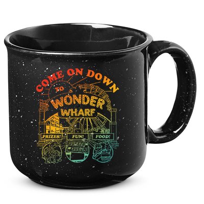 Come On Down To Wonder Wharf Prizes Fun Queezy Queen Food 15oz Campfire Ceramic Mug