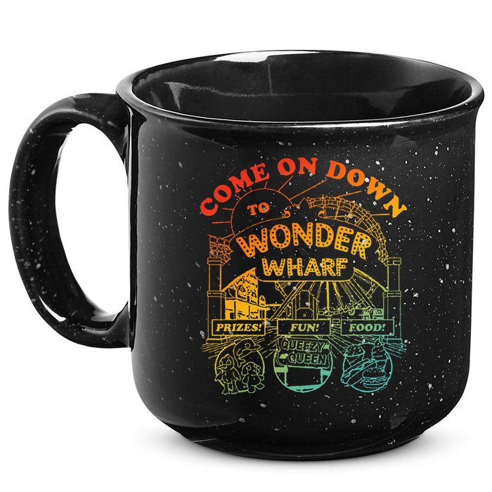 Come On Down To Wonder Wharf Prizes Fun Queezy Queen Food 15oz Campfire Ceramic Mug