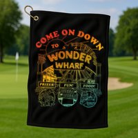 Come On Down To Wonder Wharf Prizes Fun Queezy Queen Food Golf Towel