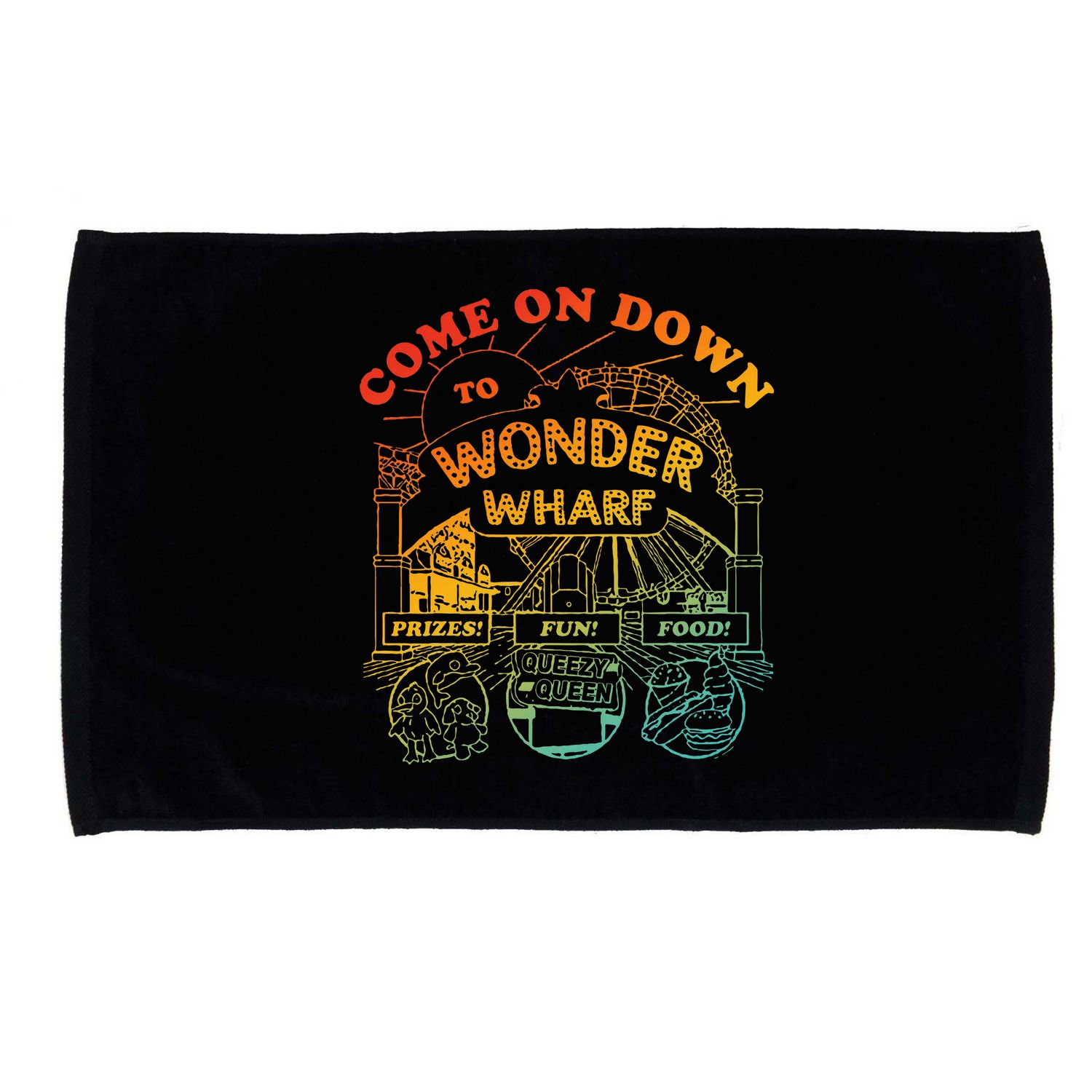 Come On Down To Wonder Wharf Prizes Fun Queezy Queen Food Microfiber Hand Towel