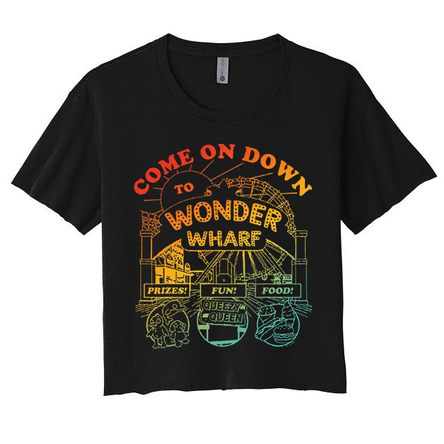 Come On Down To Wonder Wharf Prizes Fun Queezy Queen Food Crop Top