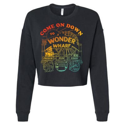Come On Down To Wonder Wharf Prizes Fun Queezy Queen Food Cropped Pullover Crew