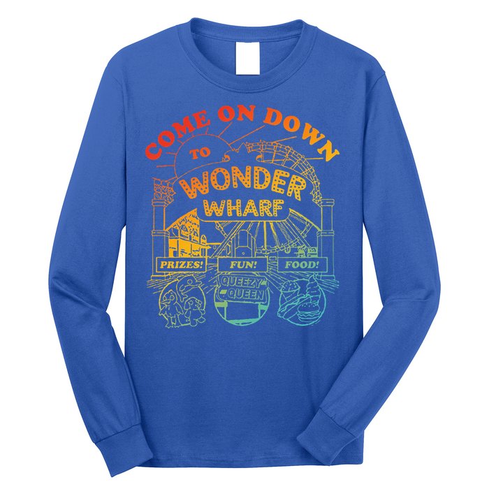 Come On Down To Wonder Wharf Prizes Fun Queezy Queen Food Long Sleeve Shirt