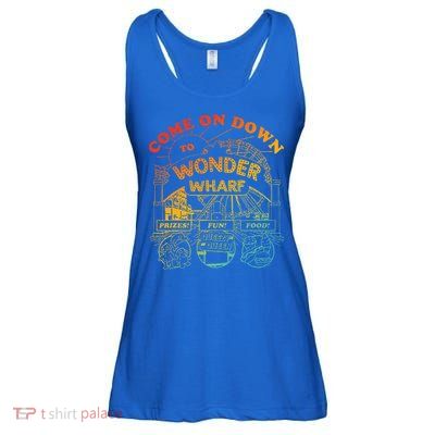 Come On Down To Wonder Wharf Prizes Fun Queezy Queen Food Ladies Essential Flowy Tank