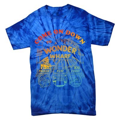 Come On Down To Wonder Wharf Prizes Fun Queezy Queen Food Tie-Dye T-Shirt