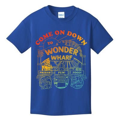 Come On Down To Wonder Wharf Prizes Fun Queezy Queen Food Kids T-Shirt