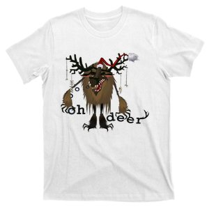 Cartoon Oh Deer Funny Moose Merry Christmas Anime Gamer Gift T-Shirt