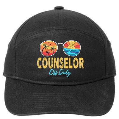 Counselor Off Duty Happy Last Day Of School Summer 7-Panel Snapback Hat