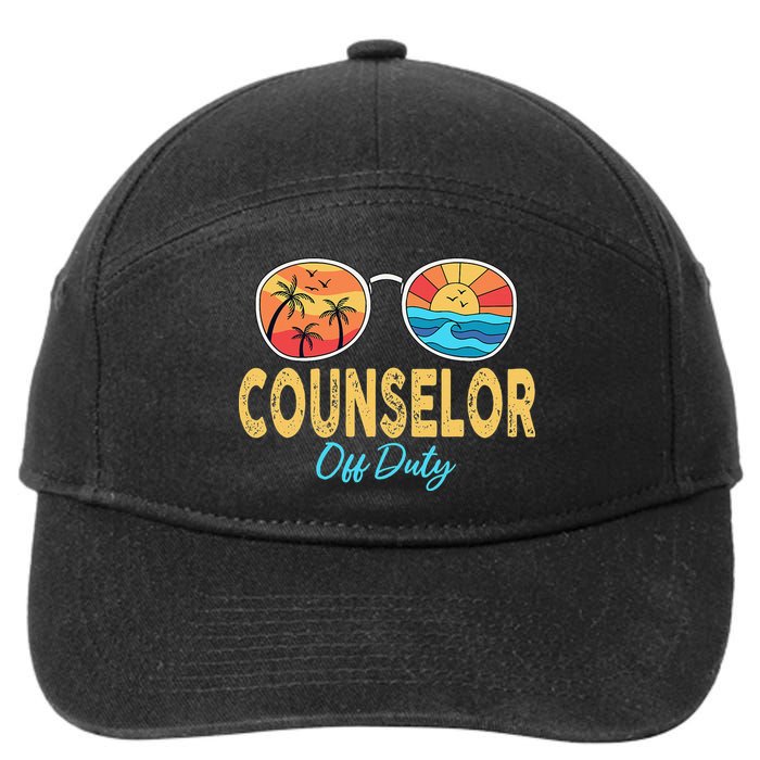 Counselor Off Duty Happy Last Day Of School Summer 7-Panel Snapback Hat