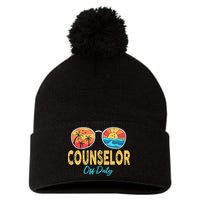 Counselor Off Duty Happy Last Day Of School Summer Pom Pom 12in Knit Beanie
