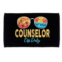 Counselor Off Duty Happy Last Day Of School Summer Microfiber Hand Towel