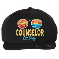Counselor Off Duty Happy Last Day Of School Summer Wool Snapback Cap