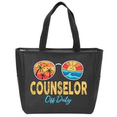 Counselor Off Duty Happy Last Day Of School Summer Zip Tote Bag