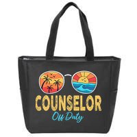 Counselor Off Duty Happy Last Day Of School Summer Zip Tote Bag