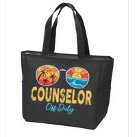 Counselor Off Duty Happy Last Day Of School Summer Zip Tote Bag