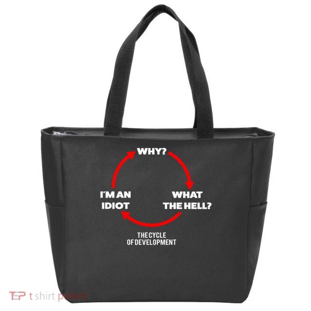 Cycle Of Development T-Shirt Zip Tote Bag