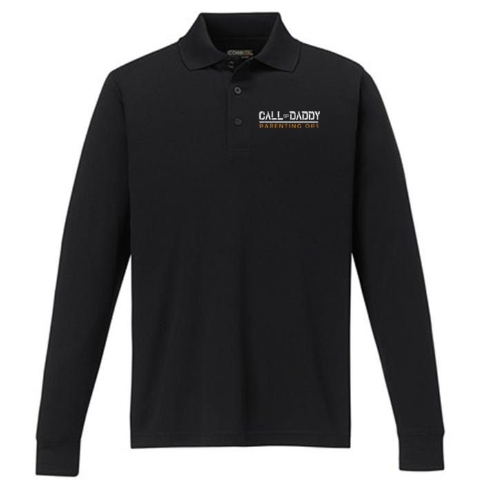 Call Of Daddy Parenting Ops Performance Long Sleeve Polo