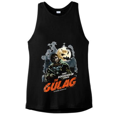 Call Of Duty Halloween Gulag Tryhards Never Die Distressed Ladies PosiCharge Tri-Blend Wicking Tank
