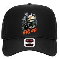 Call Of Duty Halloween Gulag Tryhards Never Die Distressed High Crown Mesh Back Trucker Hat