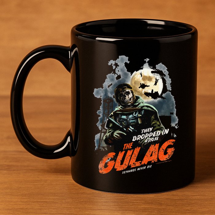 Call Of Duty Halloween Gulag Tryhards Never Die Distressed 11oz C Handle Ceramic Mug