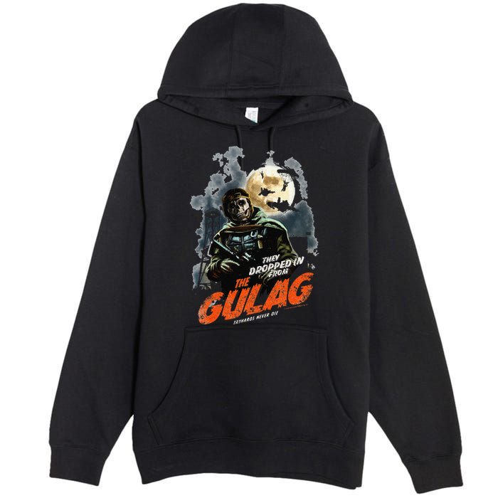 Call Of Duty Halloween Gulag Tryhards Never Die Distressed Premium Pullover Hoodie