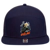 Call Of Duty Halloween Gulag Tryhards Never Die Distressed 7 Panel Mesh Trucker Snapback Hat
