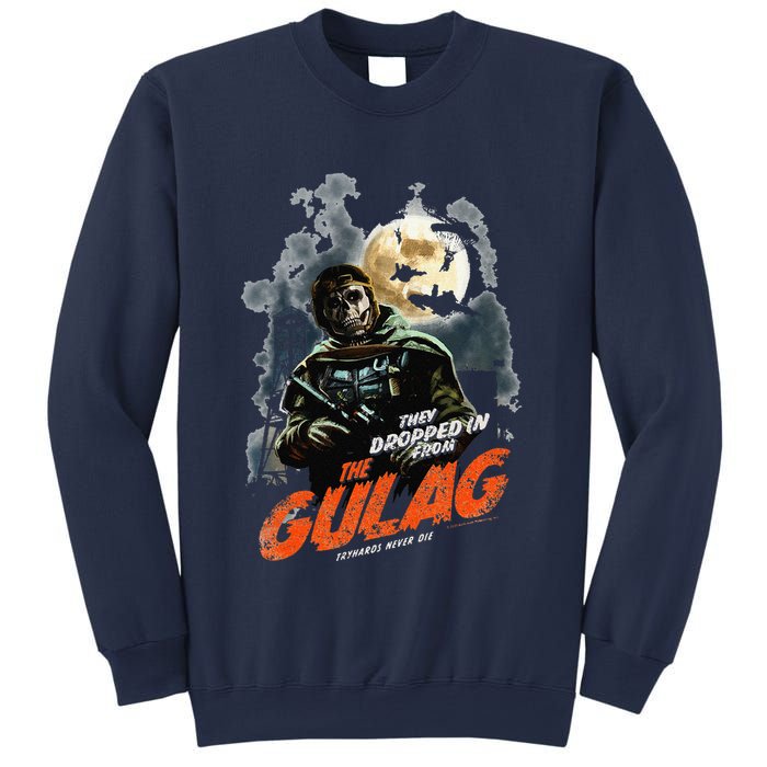 Call Of Duty Halloween Gulag Tryhards Never Die Distressed Sweatshirt