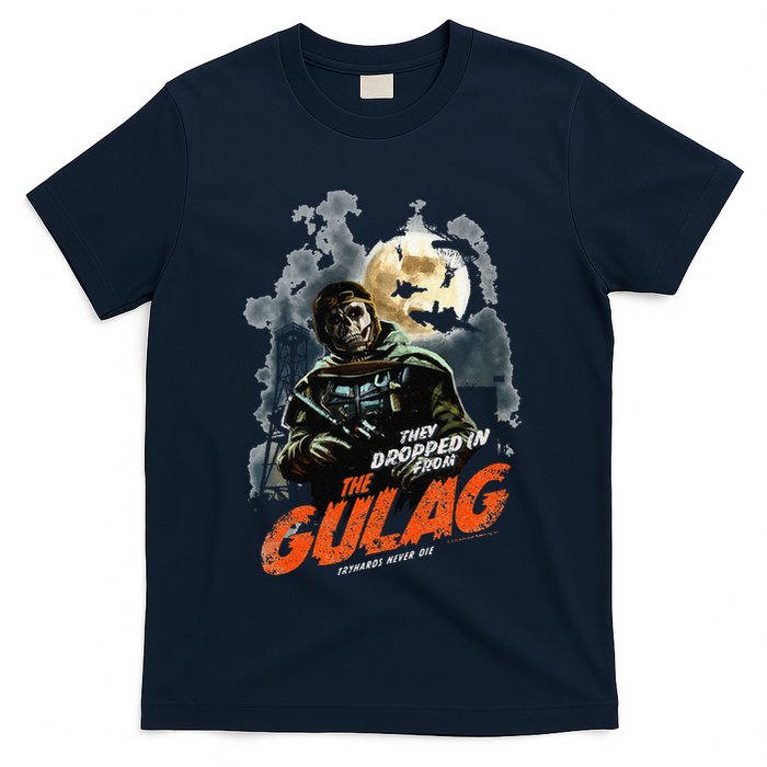 Call Of Duty Halloween Gulag Tryhards Never Die Distressed T-Shirt