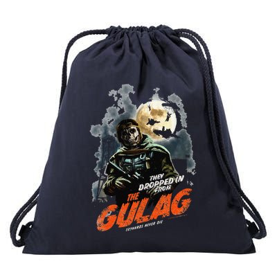Call Of Duty Halloween Gulag Tryhards Never Die Distressed Drawstring Bag