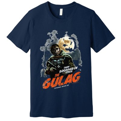 Call Of Duty Halloween Gulag Tryhards Never Die Distressed Premium T-Shirt