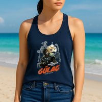 Call Of Duty Halloween Gulag Tryhards Never Die Distressed Womens Tank Top