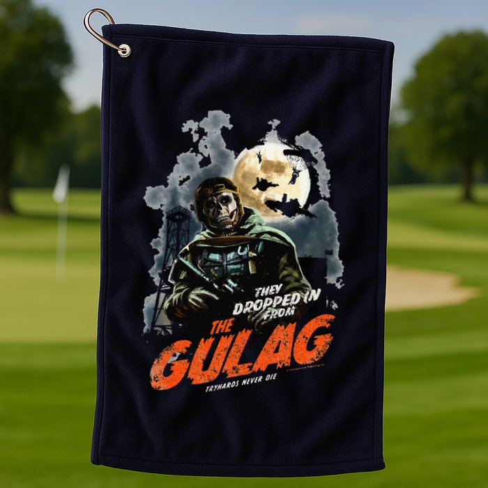 Call Of Duty Halloween Gulag Tryhards Never Die Distressed Golf Towel