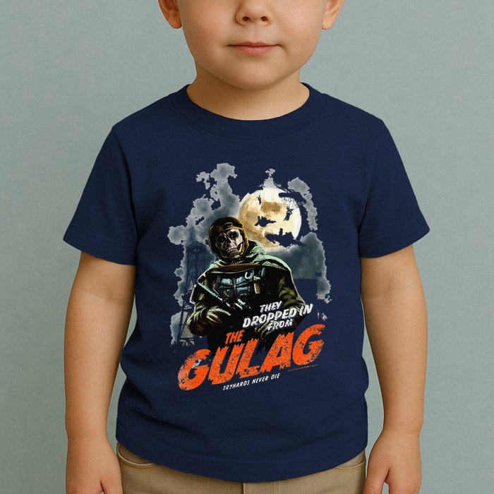 Call Of Duty Halloween Gulag Tryhards Never Die Distressed Toddler T-Shirt
