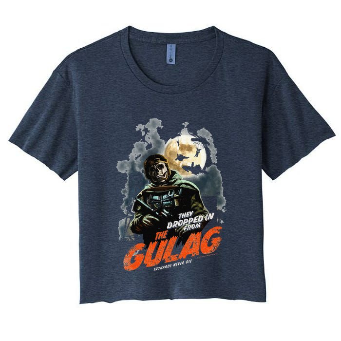 Call Of Duty Halloween Gulag Tryhards Never Die Distressed Crop Top