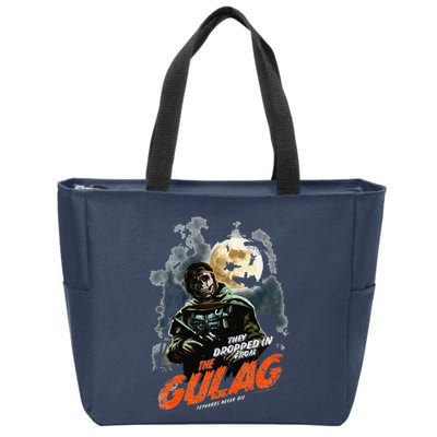 Call Of Duty Halloween Gulag Tryhards Never Die Distressed Zip Tote Bag