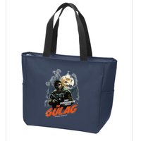 Call Of Duty Halloween Gulag Tryhards Never Die Distressed Zip Tote Bag