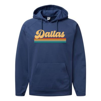 City Of Dallas Texas Gift Performance Fleece Hoodie