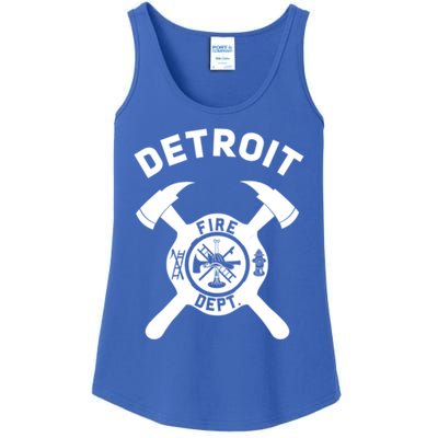 City Of Detroit Fire Departt Michigan Firefighter Gift Ladies Essential Tank