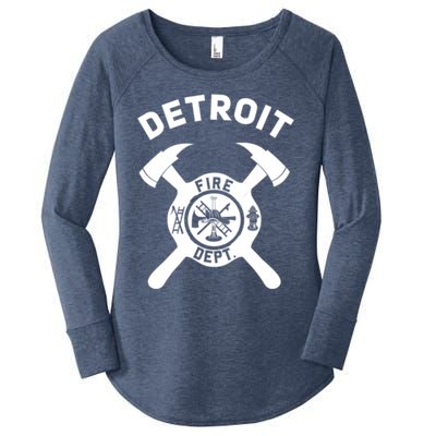 City Of Detroit Fire Departt Michigan Firefighter Gift Women's Perfect Tri Tunic Long Sleeve Shirt