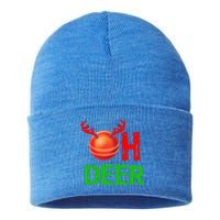 Cricket Oh Deer Meaningful Gift Funny Christmas Reindeer Sustainable Knit Beanie