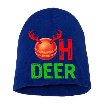 Cricket Oh Deer Meaningful Gift Funny Christmas Reindeer Short Acrylic Beanie