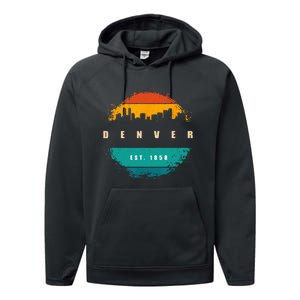 City Of Denver Colorado Performance Fleece Hoodie