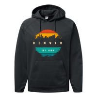 City Of Denver Colorado Performance Fleece Hoodie