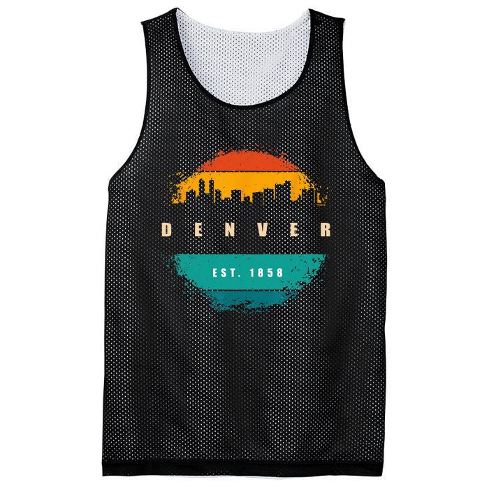 City Of Denver Colorado Mesh Reversible Basketball Jersey Tank