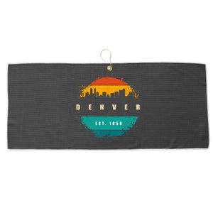 City Of Denver Colorado Large Microfiber Waffle Golf Towel