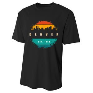 City Of Denver Colorado Performance Sprint T-Shirt