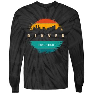 City Of Denver Colorado Tie-Dye Long Sleeve Shirt