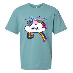 Cloud Of Diversity Rainbow Cute LGBT Q Sueded Cloud Jersey T-Shirt