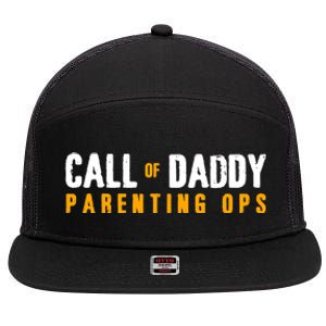 Call Of Daddy Parenting Ops Apparel Funny Dad Apparel From S 7 Panel Mesh Trucker Snapback Hat