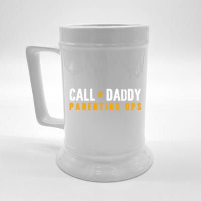 Call Of Daddy Parenting Ops Apparel Funny Dad Apparel From S Beer Stein